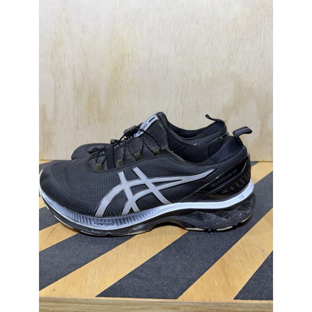 ASICS‎ Gel Kayano 27 AWL Running Shoes Black Gray FlyteFoam Mens US 9 Athletic